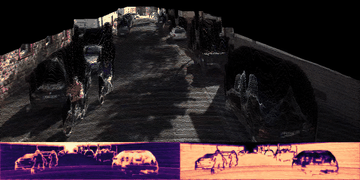 Sparse and Noisy LiDAR depth completion animation